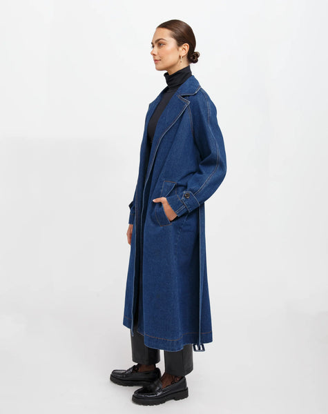 Caitlin Denim Trench Coat