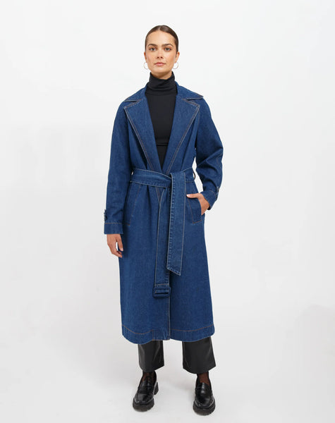 Caitlin Denim Trench Coat