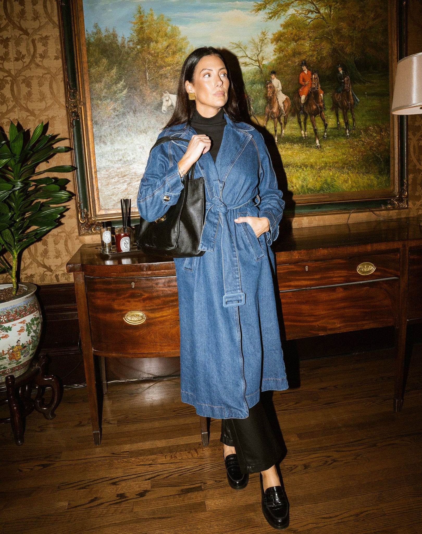 Caitlin Denim Trench Coat