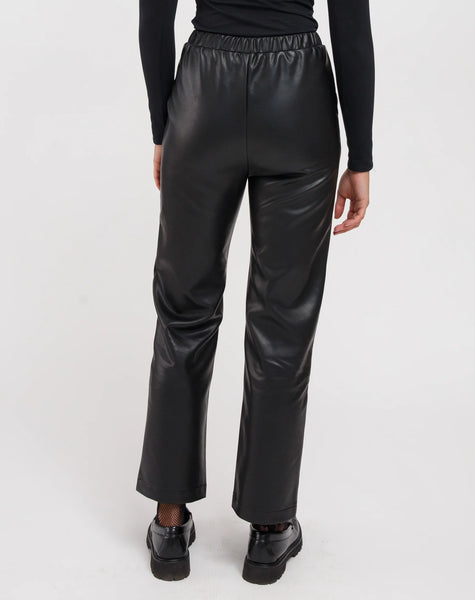 Megan Vegan Leather Straight Leg Pant