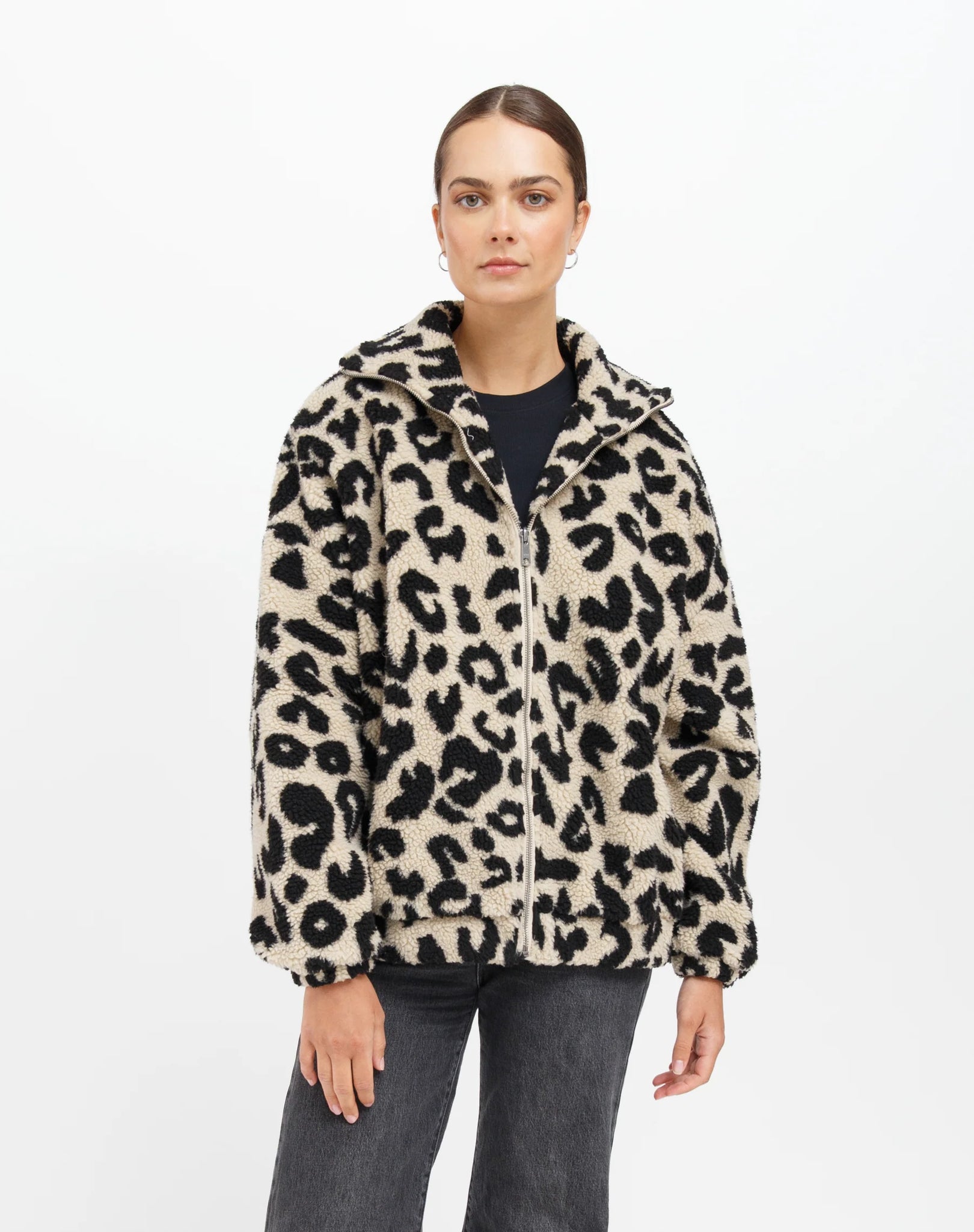 Leopard Sherpa Jacket