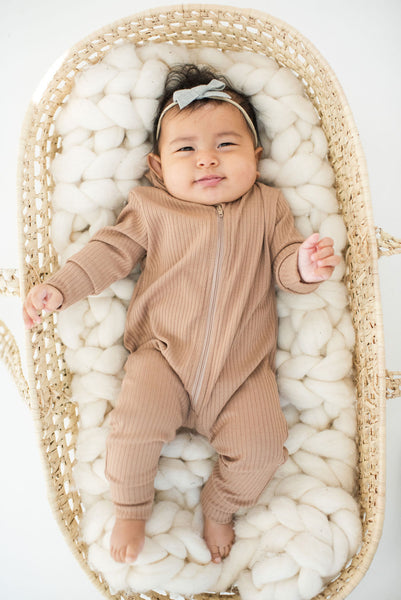 Ribbed Hooded Romper