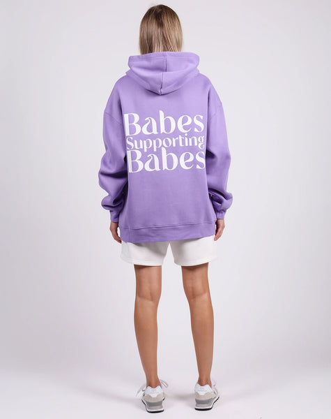 Big Sister Hoodie - "Babes Supporting Babes" | Violet