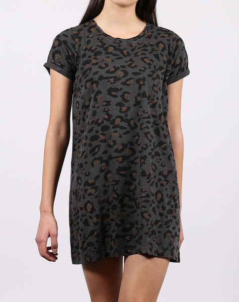 Tee Dress - "The Leopard" | Slate