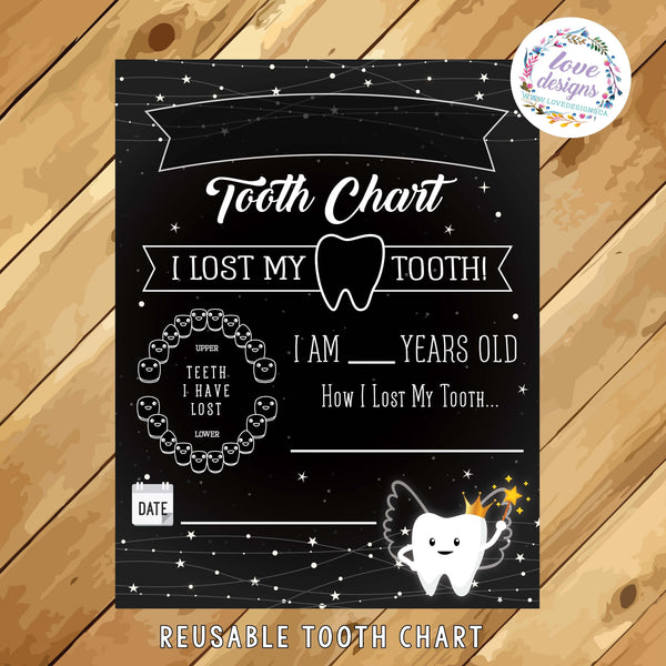 Reusable Sign - Tooth Chart