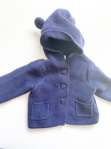 Sweater Knit Bear - Navy (3-6M)