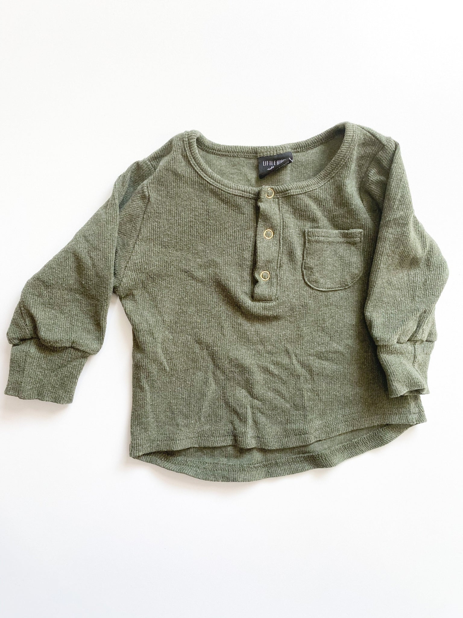 Long Sleeve Thermal - Green (12-18M)