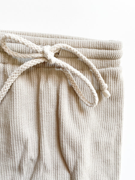 Pants Waffle Knit - Cream (12-18M)
