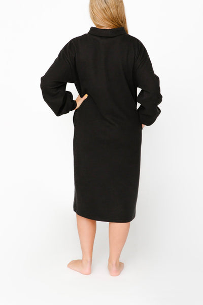 The Chelsea Sweater Dress - Midnight Black
