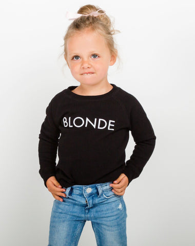 Brunette the Label - Blonde Crewneck Little Babes Sweatshirt