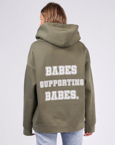 Big Sister Hoodie - "Babes Supporting Babes" | Olive